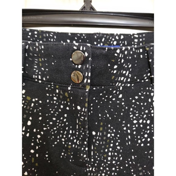 Apt 9 Speckle Pattern Cropped Ankle  Black Pants Sz 6 - Picture 3 of 7